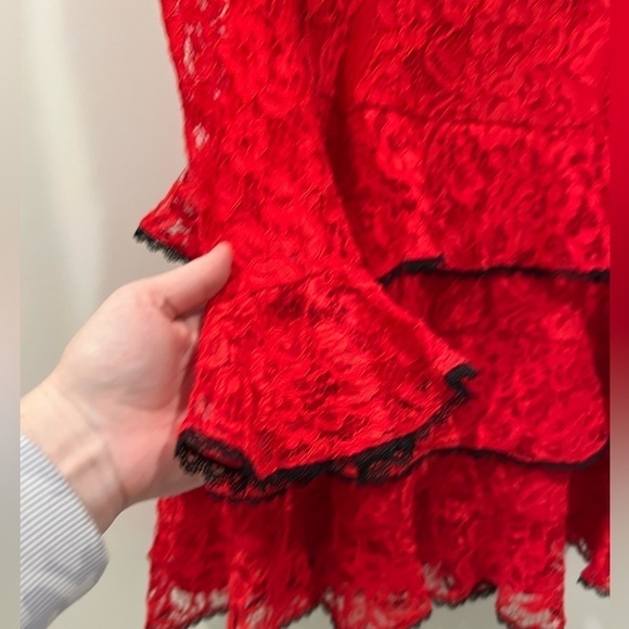 Alexis Tracie Long Sleeve Ruffle Mini Dress. Size Small. EUC!! - Picture 8 of 12